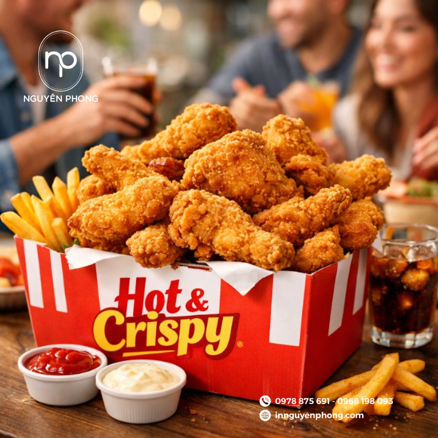 In hộp đựng gà 